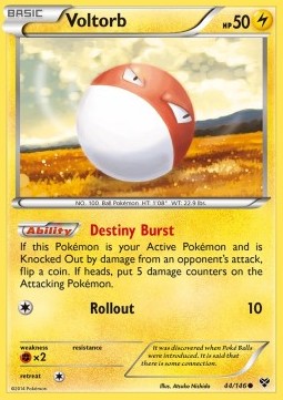Voltorb Pokemon card from XY