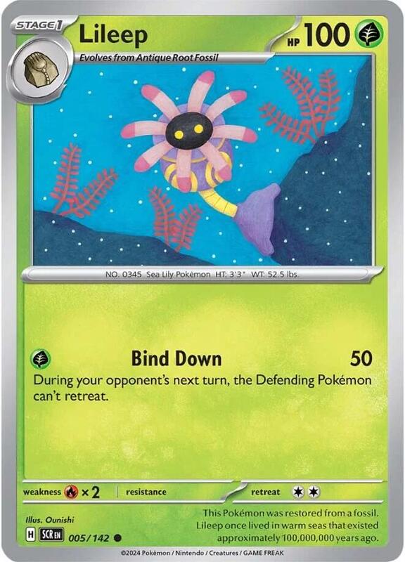 Lileep Pokemon card from SV07: Stellar
