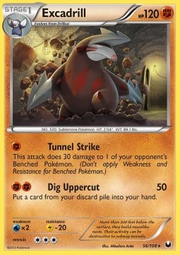 Excadrill Pokemon card from Dark Explorers