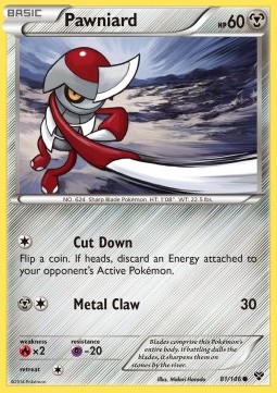Pawniard Pokemon card from XY