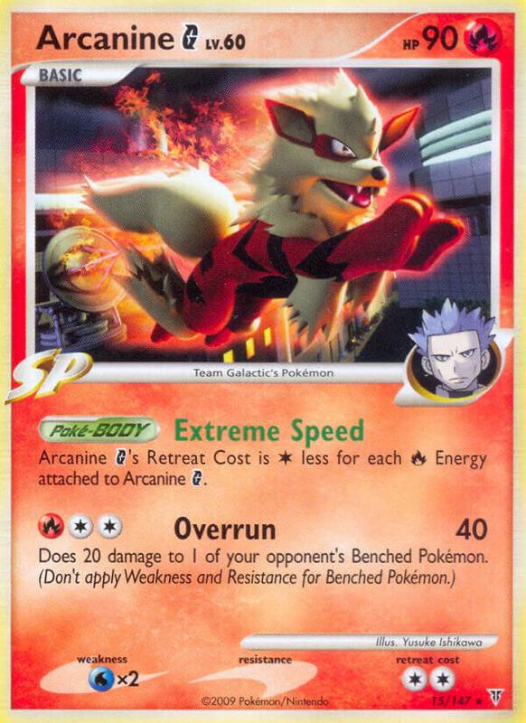 Arcanine G Pokemon card from Supreme Victors