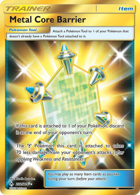 Metal Core Barrier (Secret) Pokemon card from SM - Unbroken Bonds