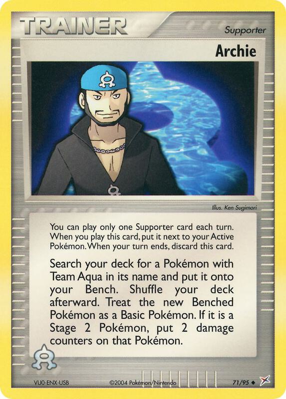 Archie Pokemon card from Team Magma vs Team Aqua