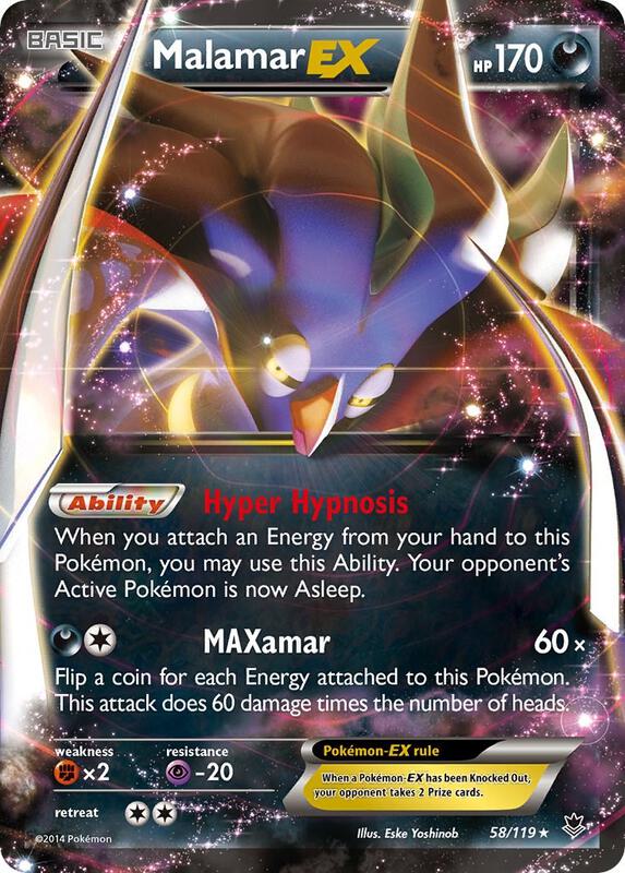 Malamar EX Pokemon card from XY - Phantom Forces
