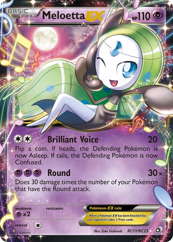 Meloetta EX Pokemon card from Legendary Treasures: Radiant Collection