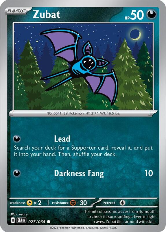 Zubat Pokemon card from SV: Shrouded Fable