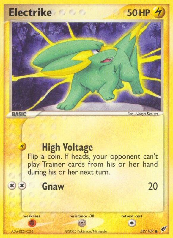 Electrike Pokemon card from Deoxys