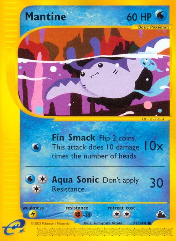 Mantine Pokemon card from Skyridge