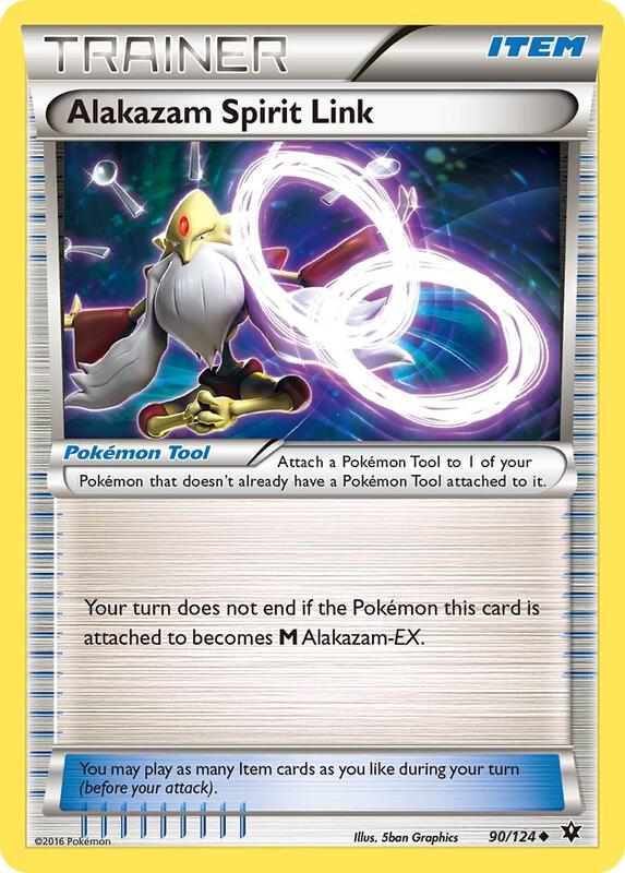 Alakazam Spirit Link Pokemon card from XY - Fates Collide