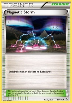 Magnetic Storm Pokemon card from Flashfire