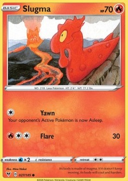 Slugma Pokemon card from Vivid Voltage