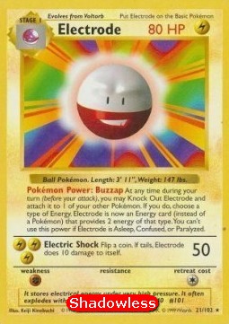 Electrode Pokemon card from Base Set