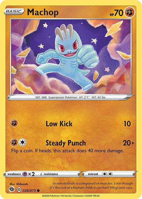 Machop Pokemon card from Champion's Path