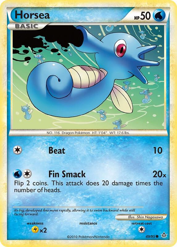 Horsea Pokemon card from Unleashed