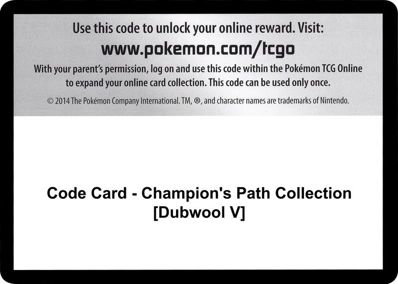 Code Card - Champion's Path Collection [Dubwool V] Pokemon card from Champion's Path