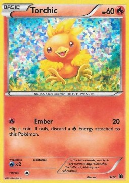 Torchic Pokemon card from McDonalds Collection 2015