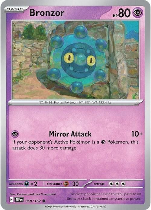 Bronzor Pokemon card from SV05: Temporal Forces
