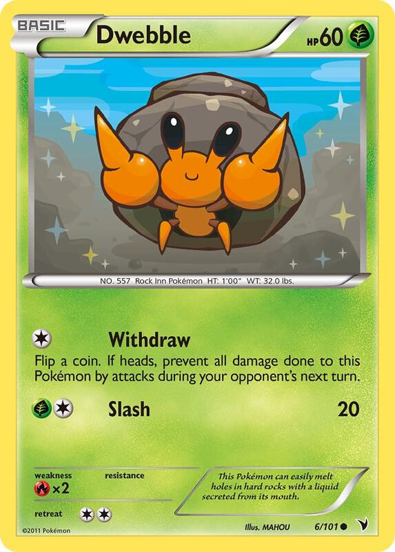 Dwebble Pokemon card from Noble Victories