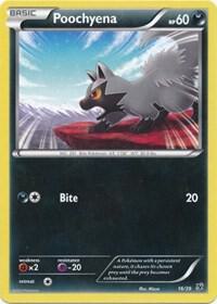 Poochyena Pokemon card from Kalos Starter Set