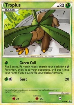 Tropius Pokemon card from Unleashed