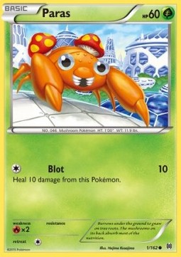 Paras Pokemon card from BREAKthrough