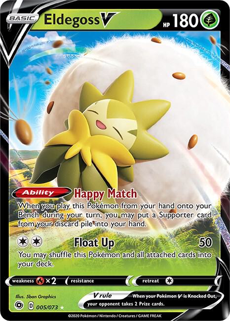 Eldegoss V Pokemon card from Champion's Path