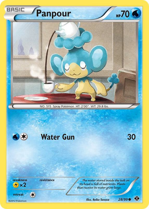 Panpour Pokemon card from Next Destinies