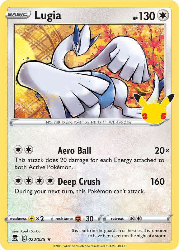 Lugia Pokemon card from Celebrations