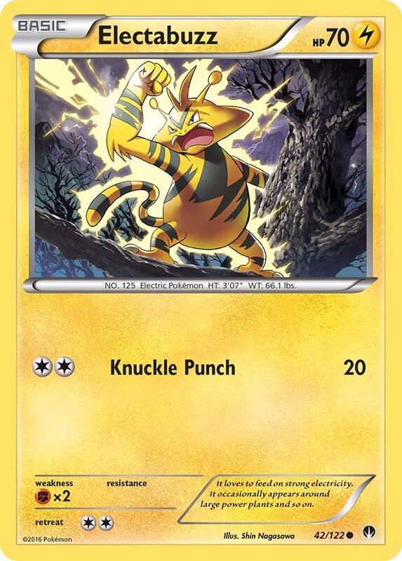 Electabuzz Pokemon card from XY - BREAKpoint