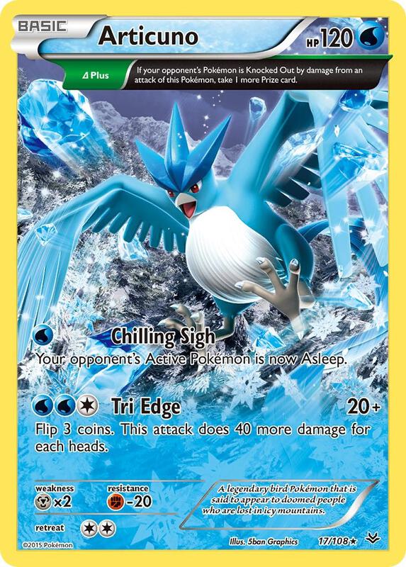 Articuno (17 Delta) Pokemon card from XY - Roaring Skies