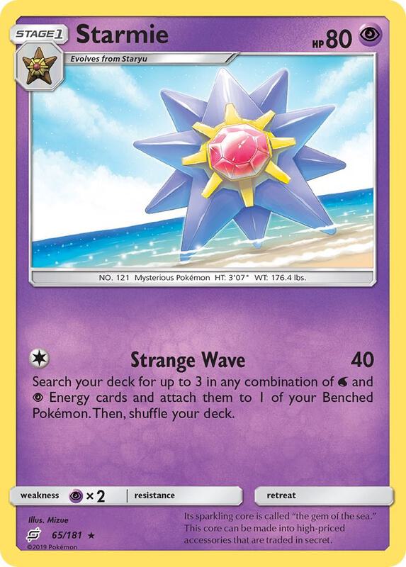 Starmie Pokemon card from SM - Team Up