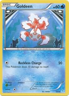 Goldeen (26) Pokemon card from XY Trainer Kit: Pikachu Libre & Suicune