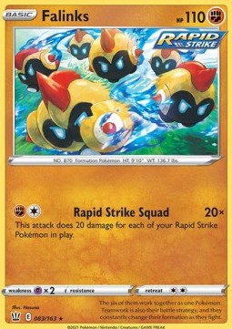 Falinks Pokemon card from Battle Styles