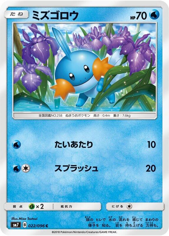Mudkip (Japanese) Pokemon card from SM7: Sky-Splitting Charisma
