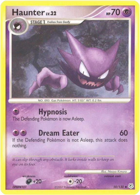 Haunter Pokemon card from Diamond and Pearl