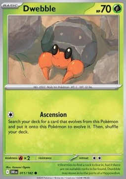 Dwebble Pokemon card from Destined Rivals