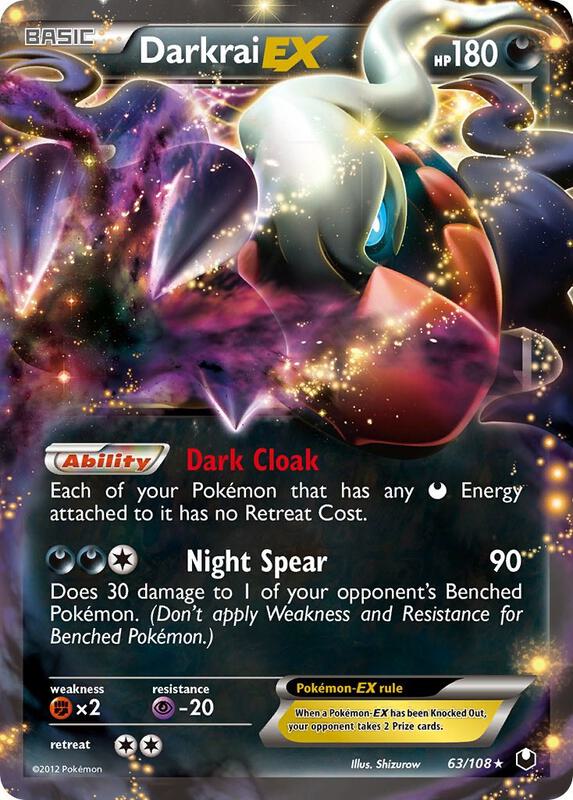 Darkrai EX Pokemon card from Dark Explorers