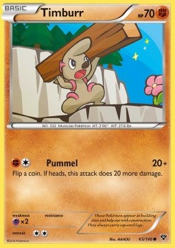 Timburr Pokemon card from XY