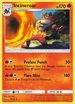 Incineroar Pokemon card from Shining Legends