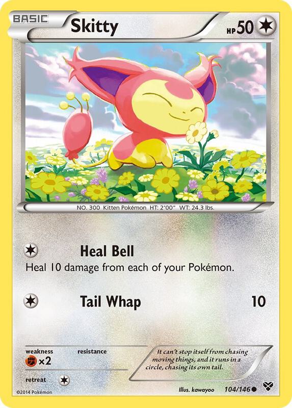 Skitty Pokemon card from XY Base Set