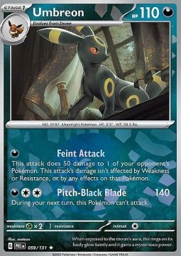 Umbreon (Holo) Pokemon card from Prismatic Evolutions Additionals