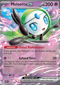 Meloetta ex Pokemon card from Black Bolt