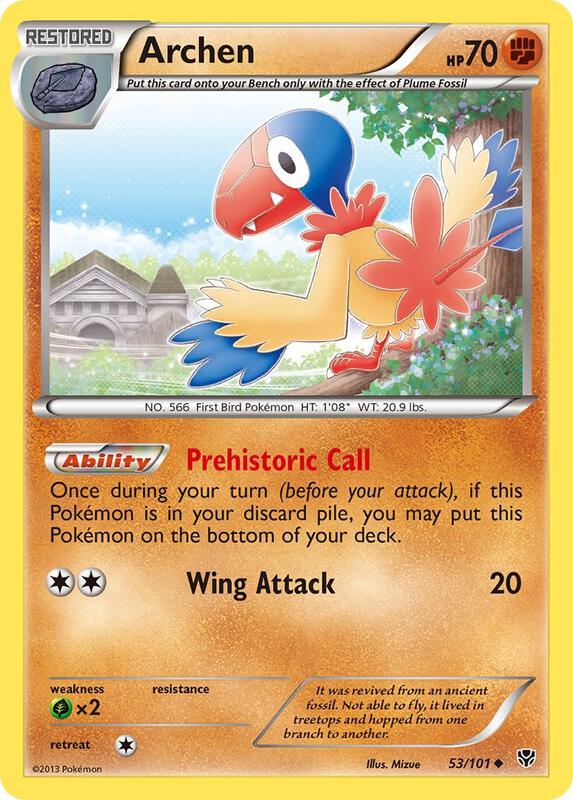 Archen Pokemon card from Plasma Blast