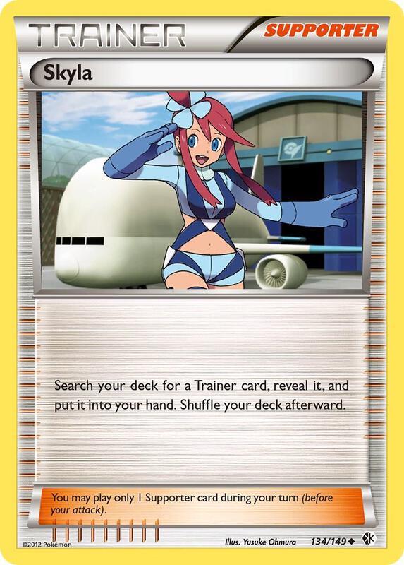 Skyla Pokemon card from Boundaries Crossed