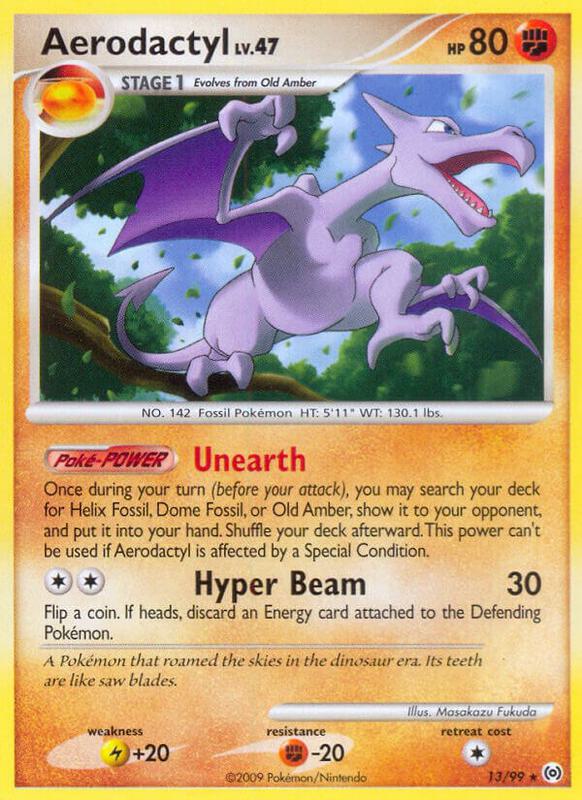 Aerodactyl Pokemon card from Arceus
