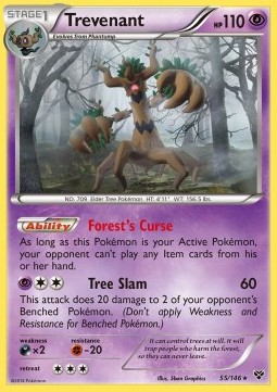 Trevenant Pokemon card from XY