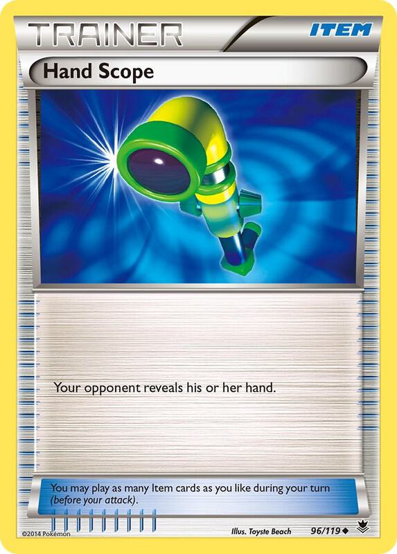 Hand Scope Pokemon card from XY - Phantom Forces