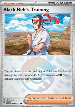 Black Belt's Training (Holo) Pokemon card from Prismatic Evolutions Additionals