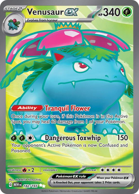 Venusaur ex Pokemon card from SV: Scarlet & Violet 151