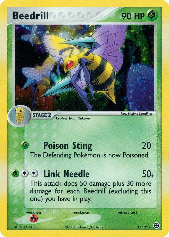 Beedrill Pokemon card from FireRed & LeafGreen